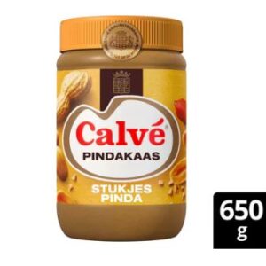 Calvé Pindakaas Stukjes Pinda 650 g